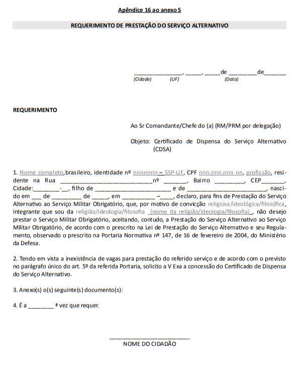 Certificado de Dispensa de Incorporação (CDI) - Exército